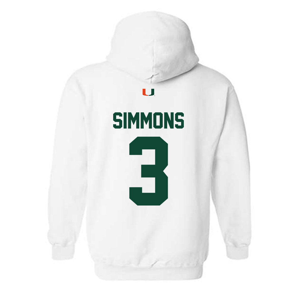 Miami - NCAA Women's Soccer : Noelle Simmons - Classic Shersey Hooded Sweatshirt-1