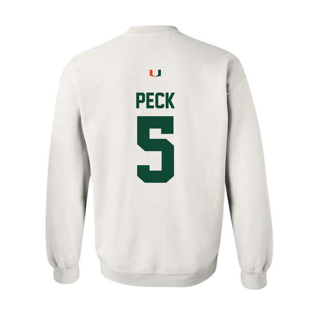 Miami - NCAA Women's Soccer : Amanda Peck - Classic Shersey Crewneck Sweatshirt-1
