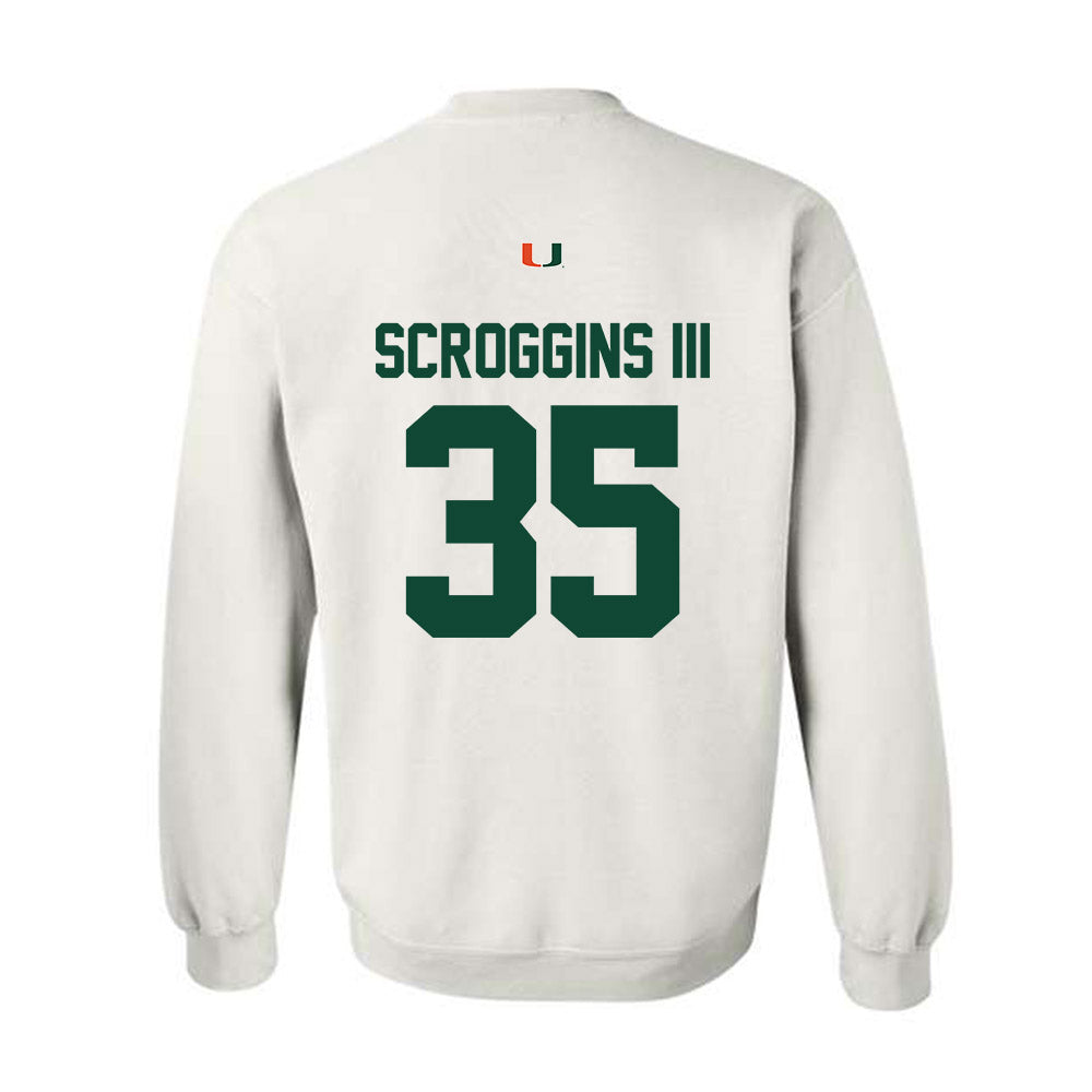 Miami - NCAA Football : Herbert Scroggins III - Classic Shersey Crewneck Sweatshirt-1