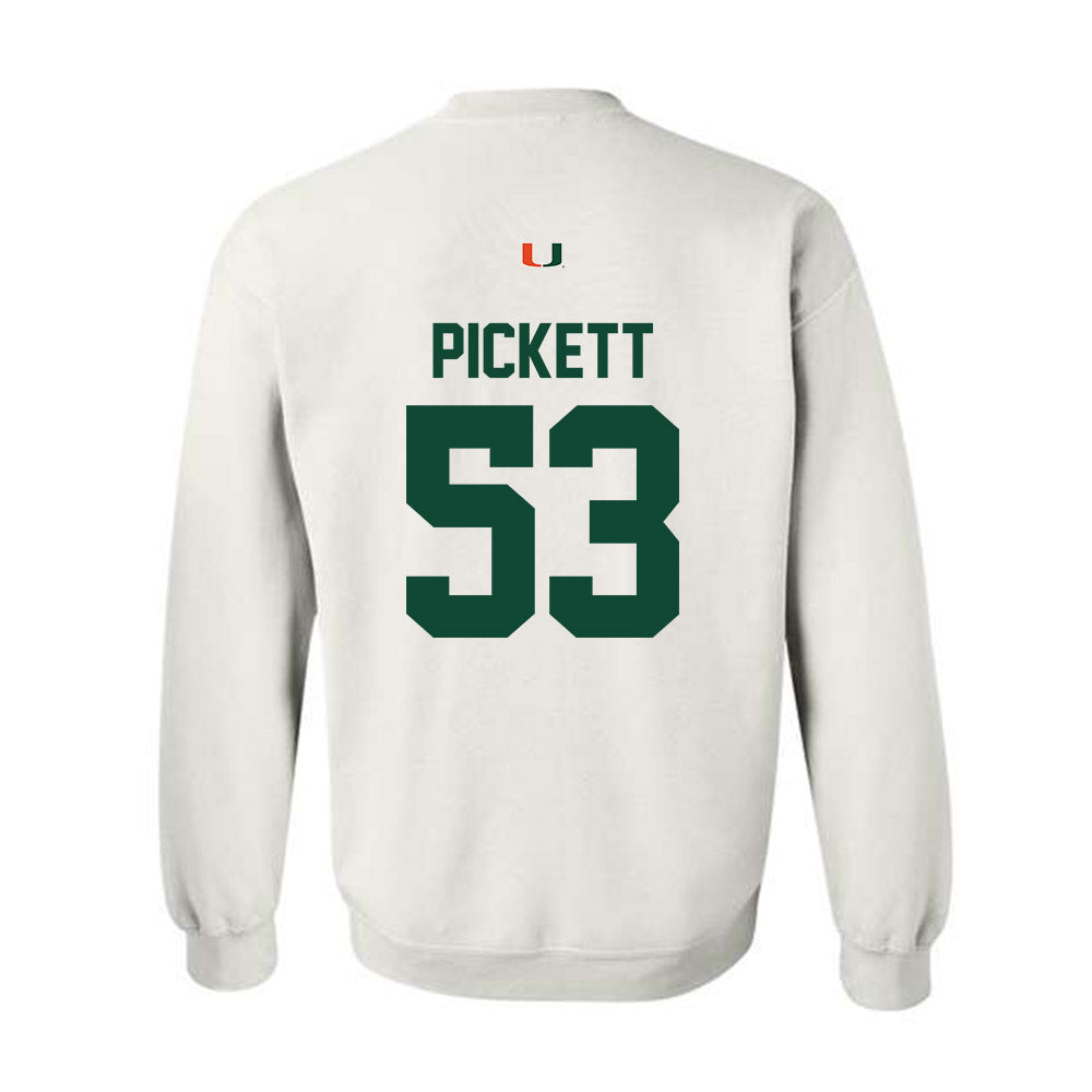 Miami - NCAA Football : Canon Pickett - Classic Shersey Crewneck Sweatshirt-1