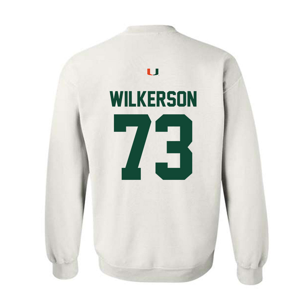 Miami - NCAA Football : Jaden Wilkerson - Classic Shersey Crewneck Sweatshirt-1