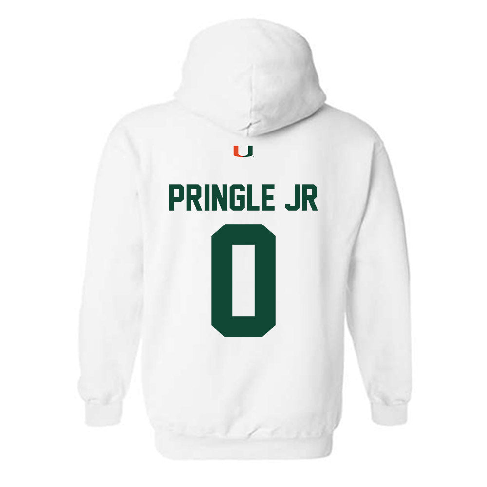 Miami - NCAA Football : Girard Pringle Jr - Classic Shersey Hooded Sweatshirt-1