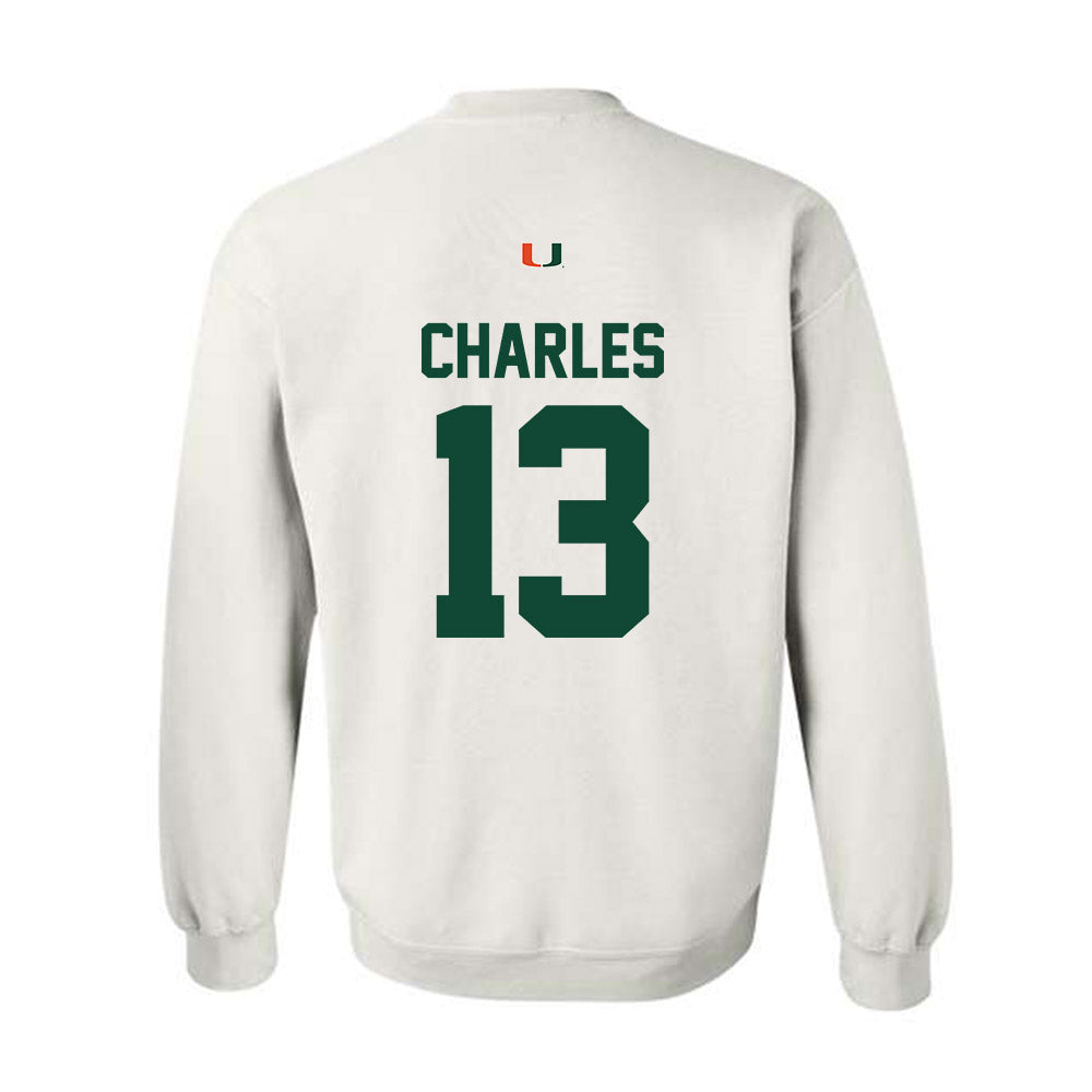 Miami - NCAA Football : Asharri Charles - Classic Shersey Crewneck Sweatshirt-1
