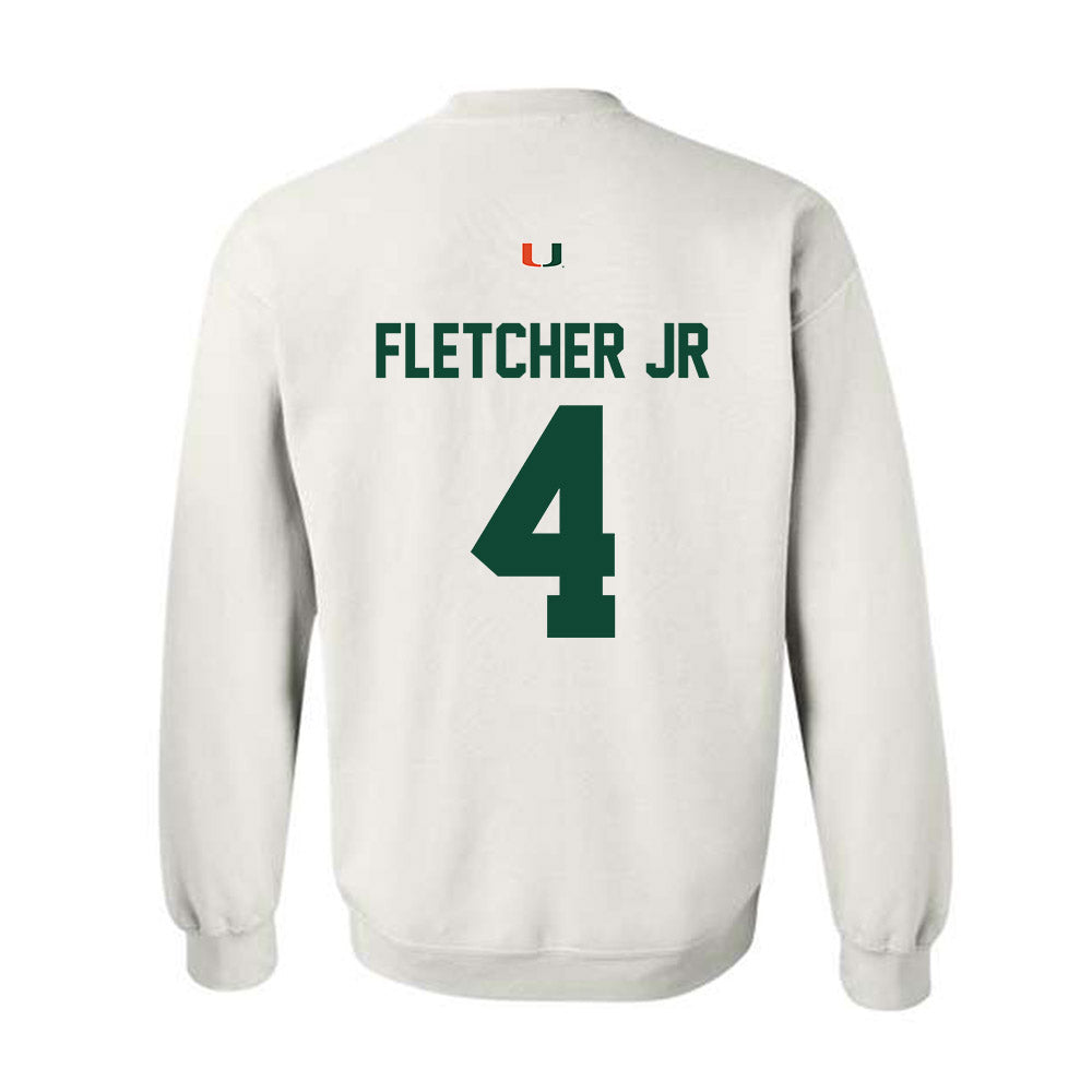 Miami - NCAA Football : Mark Fletcher Jr - Classic Shersey Crewneck Sweatshirt-1