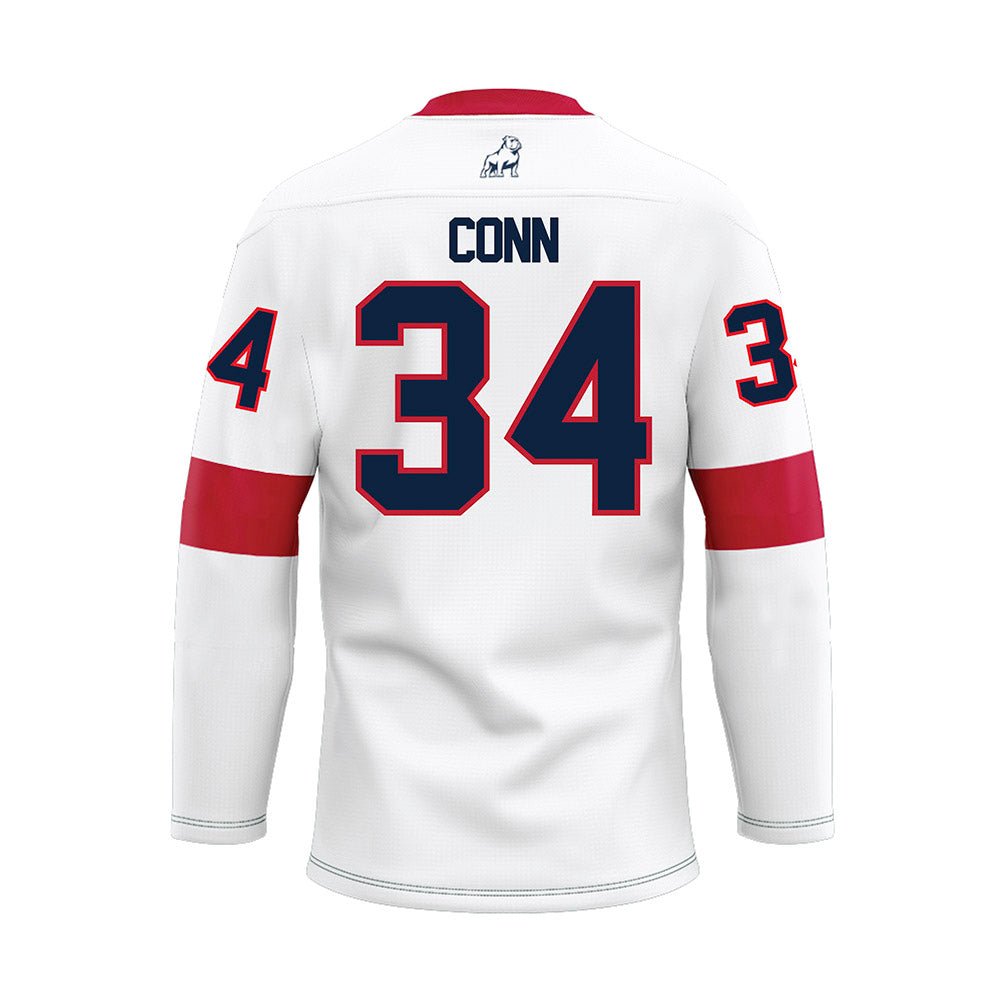 Samford - NCAA Football : Spencer Conn - White Hockey Jersey-1