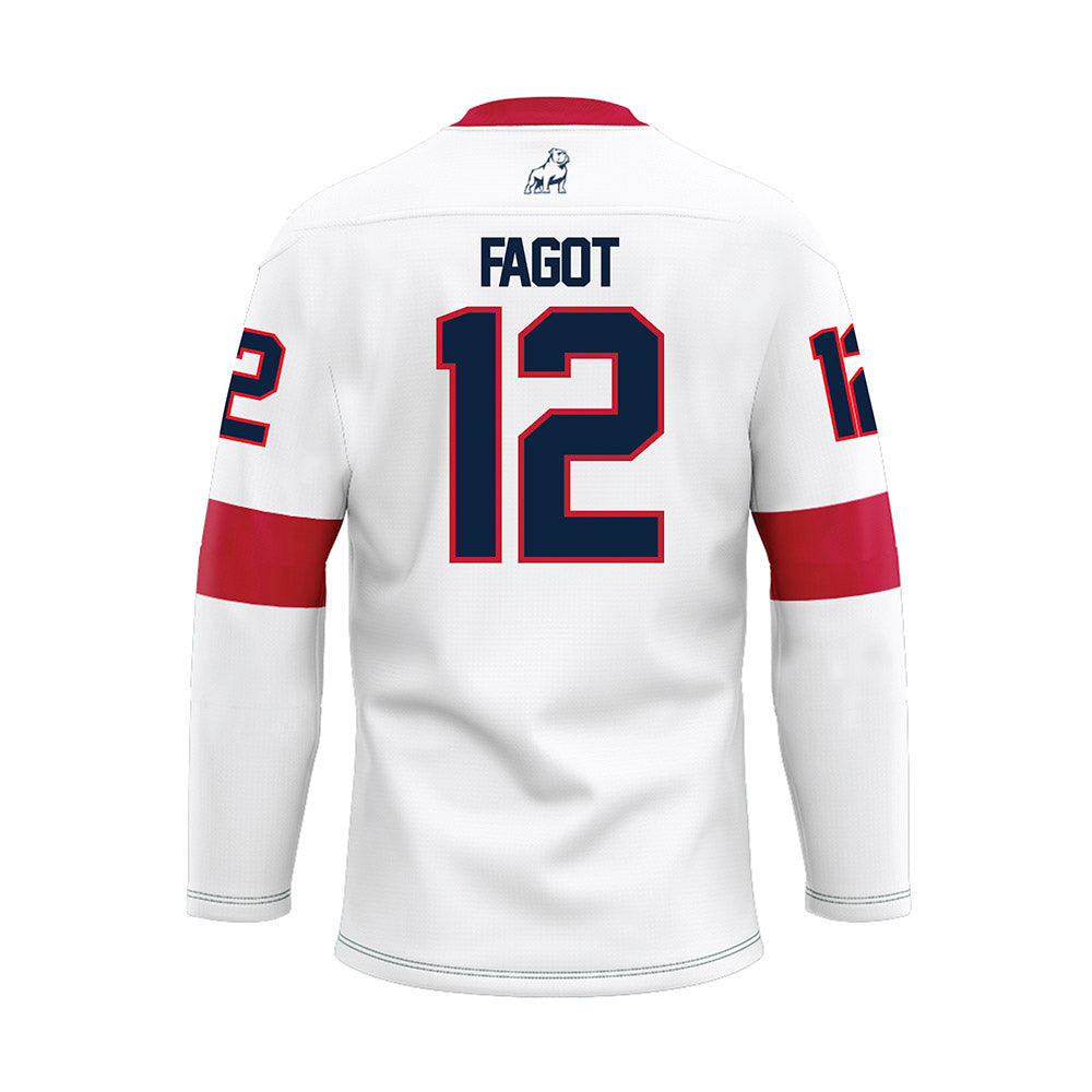Samford - NCAA Baseball : Christopher Fagot - White Hockey Jersey-1