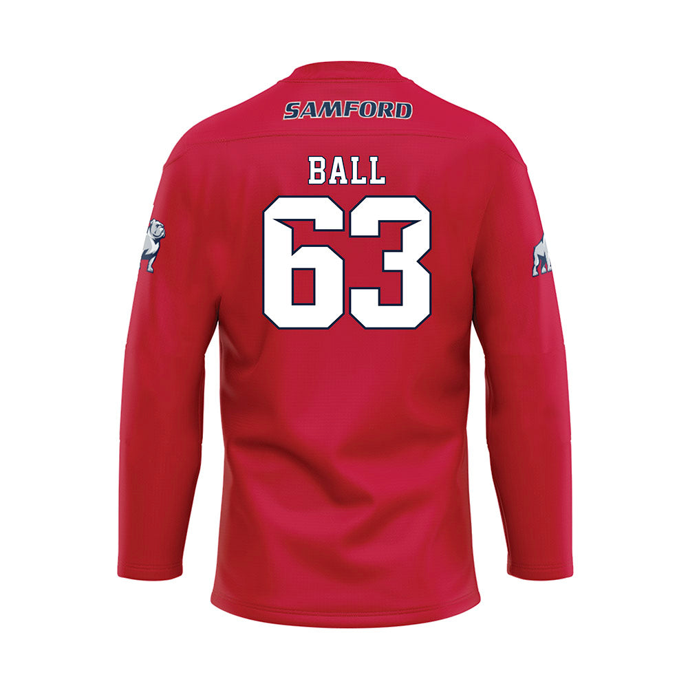 Samford - NCAA Football : Beau Ball - Red Hockey Jersey-1