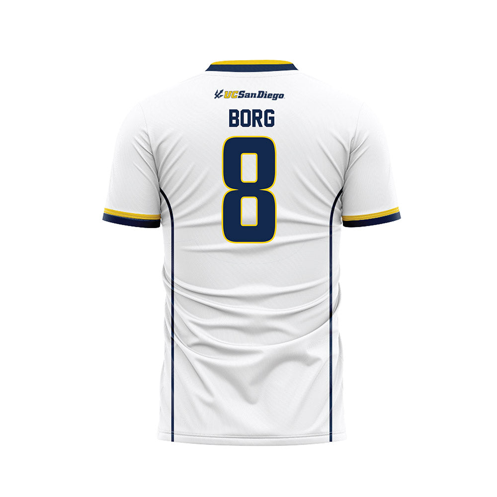 UCSD - NCAA Women's Soccer : Kennadi Borg - White Soccer Jersey-1