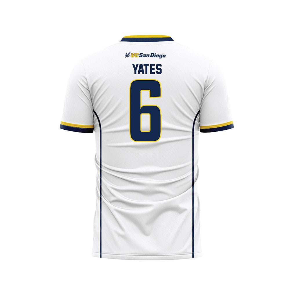 UCSD - NCAA Women's Soccer : Chloe Yates - White Soccer Jersey-1