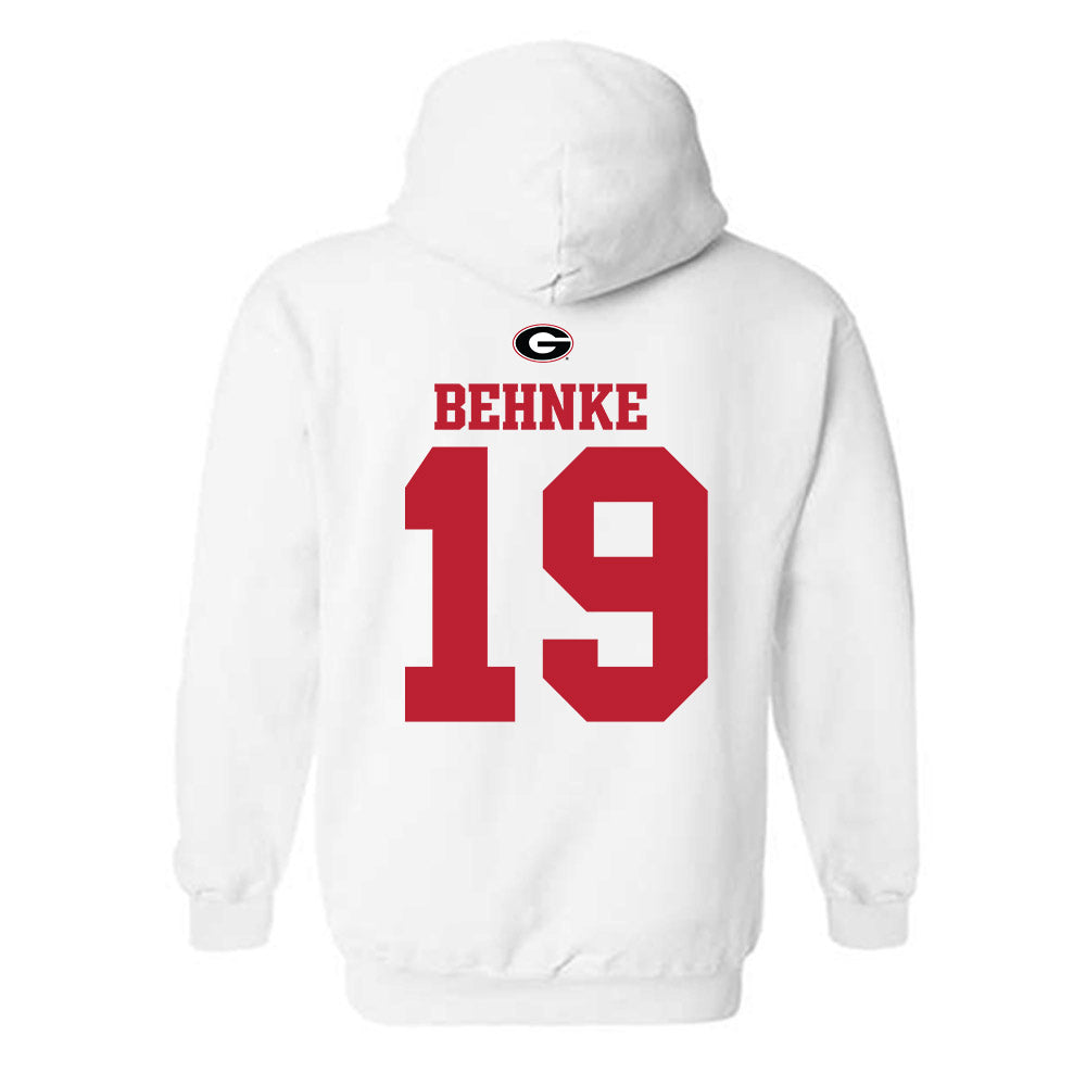 Georgia - NCAA Baseball : Andrew Behnke - Fashion Shersey Hooded Sweatshirt-1