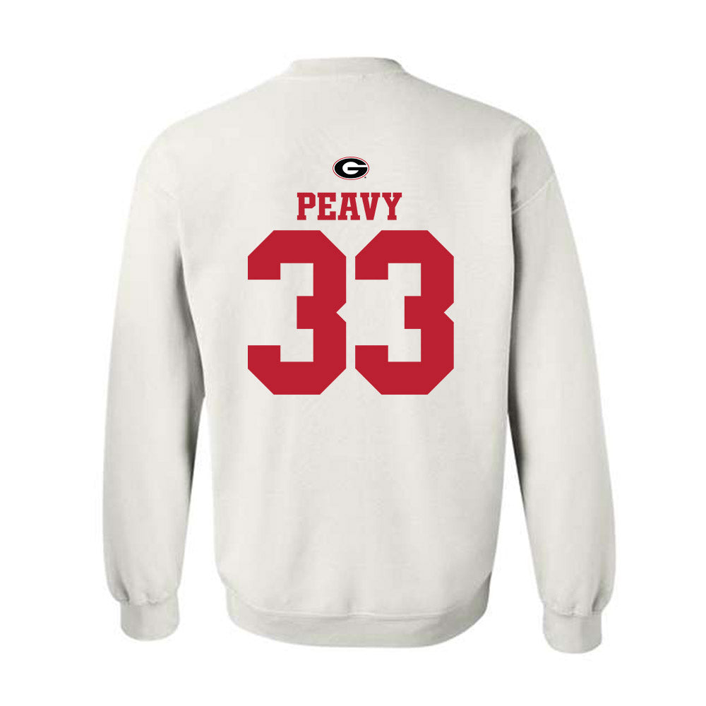 Georgia - NCAA Baseball : Jackson Peavy - Fashion Shersey Crewneck Sweatshirt-1
