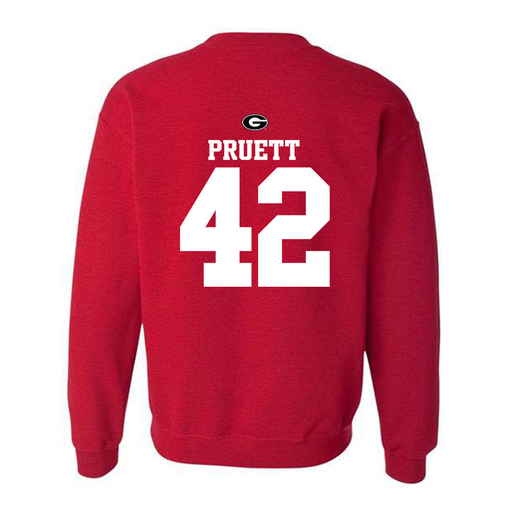 Georgia - NCAA Baseball : Brad Pruett - Fashion Shersey Crewneck Sweatshirt-1