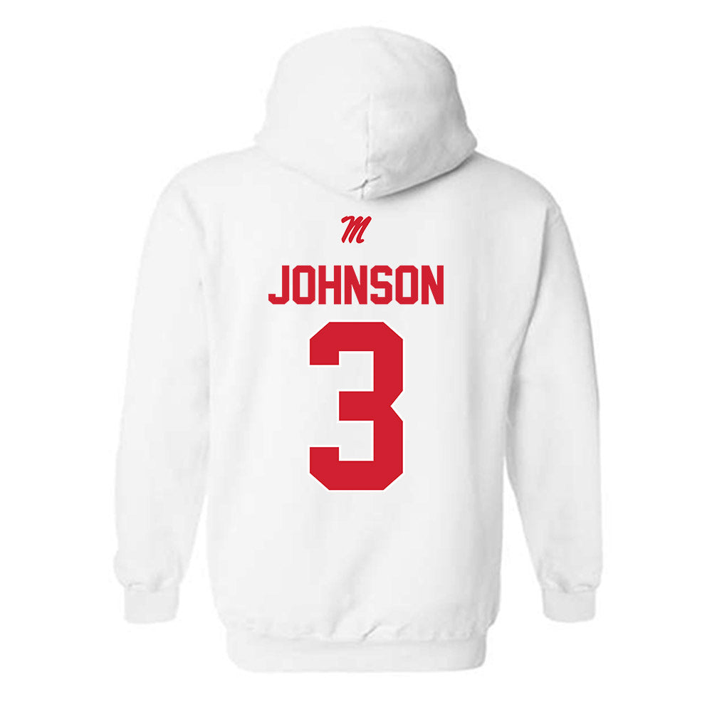 Ole Miss - NCAA Men's Basketball : Koren Johnson - Classic Shersey Hooded Sweatshirt-1