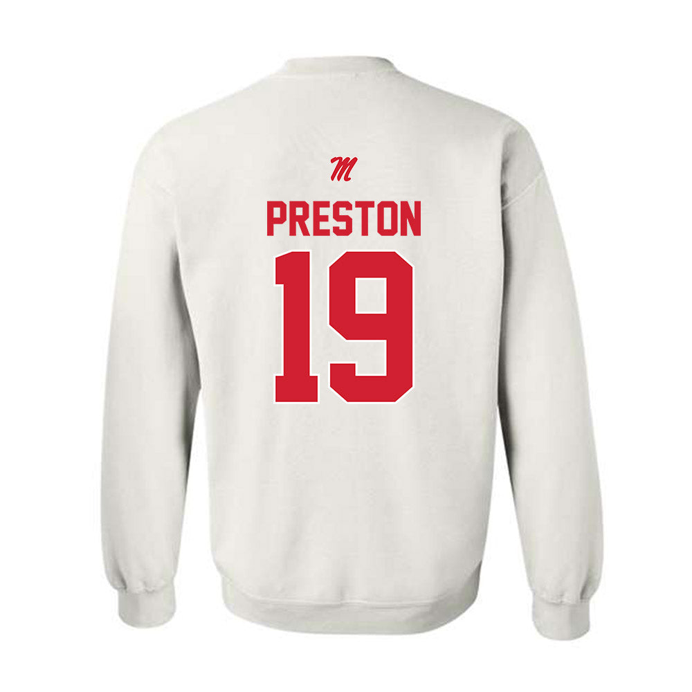 Ole Miss - NCAA Football : MJ Preston - Classic Shersey Crewneck Sweatshirt-1