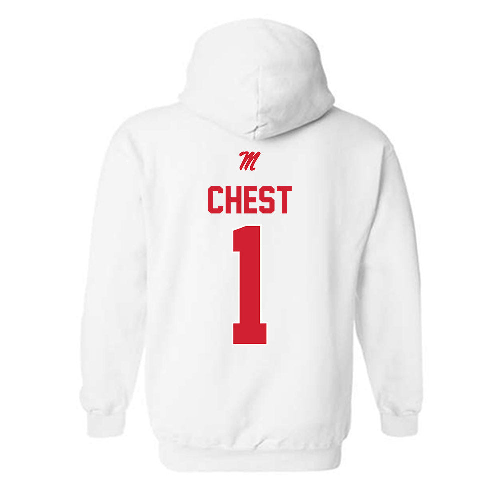 Ole Miss - NCAA Men's Basketball : Corey Chest - Classic Shersey Hooded Sweatshirt-1