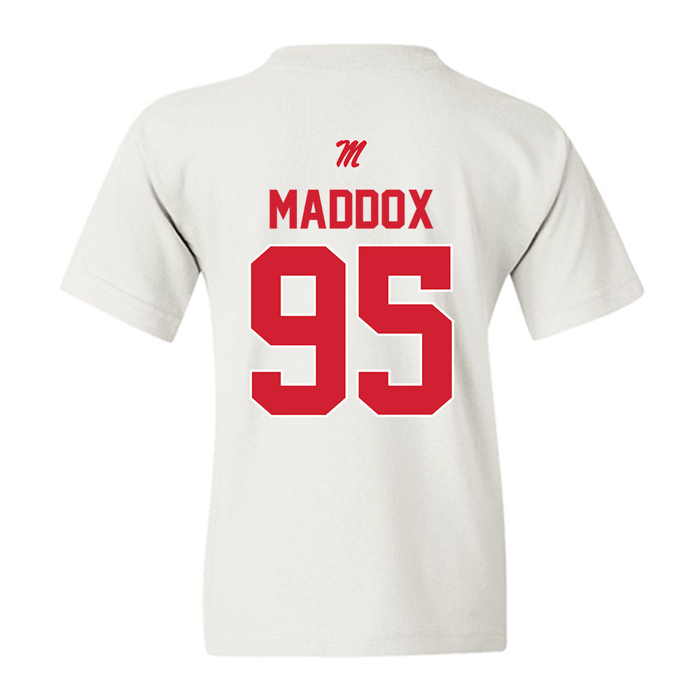 Ole Miss - NCAA Football : Andrew Maddox - Youth T-Shirt-1