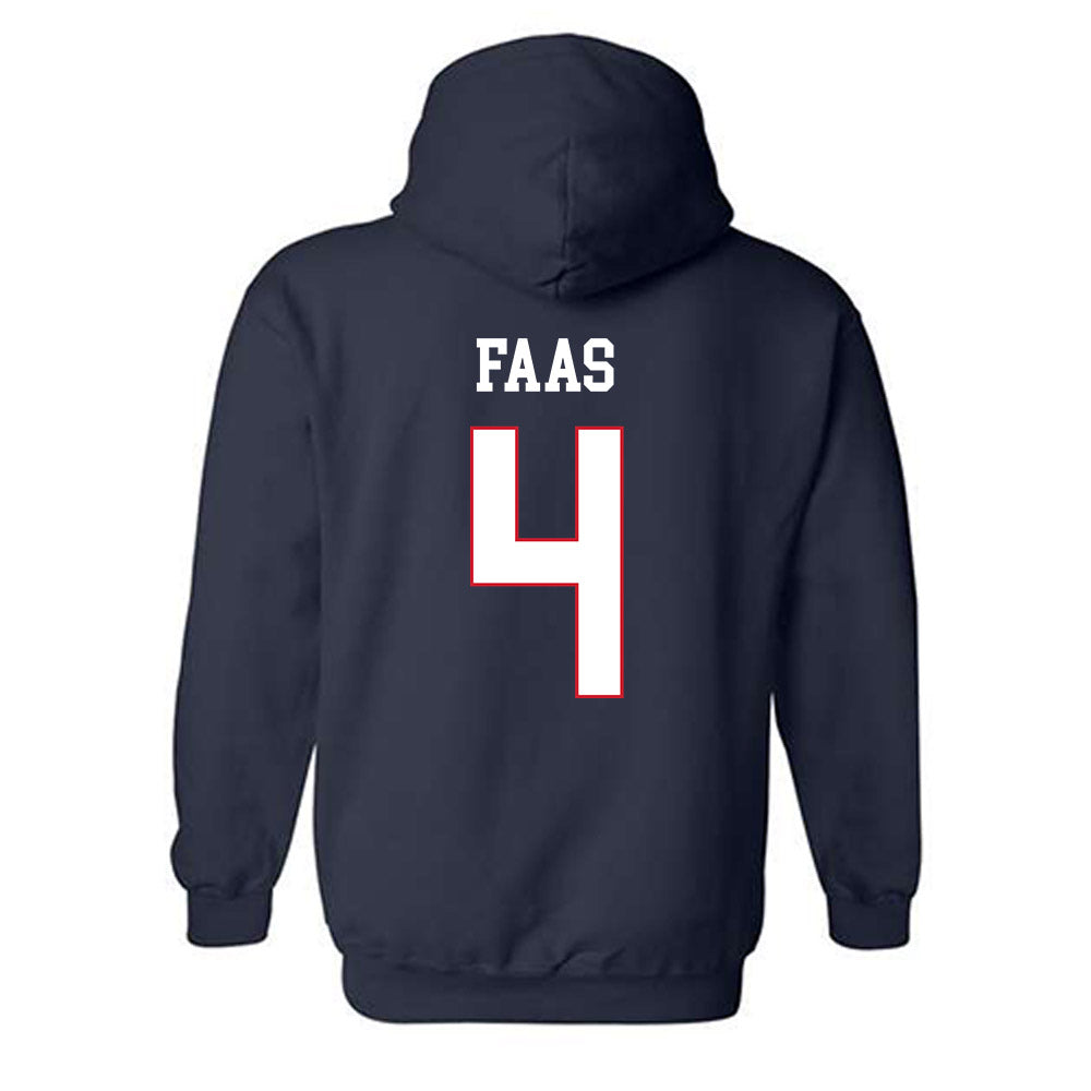 Fresno State - NCAA Men's Basketball : Cameron Faas - Generic Shersey Hooded Sweatshirt-1