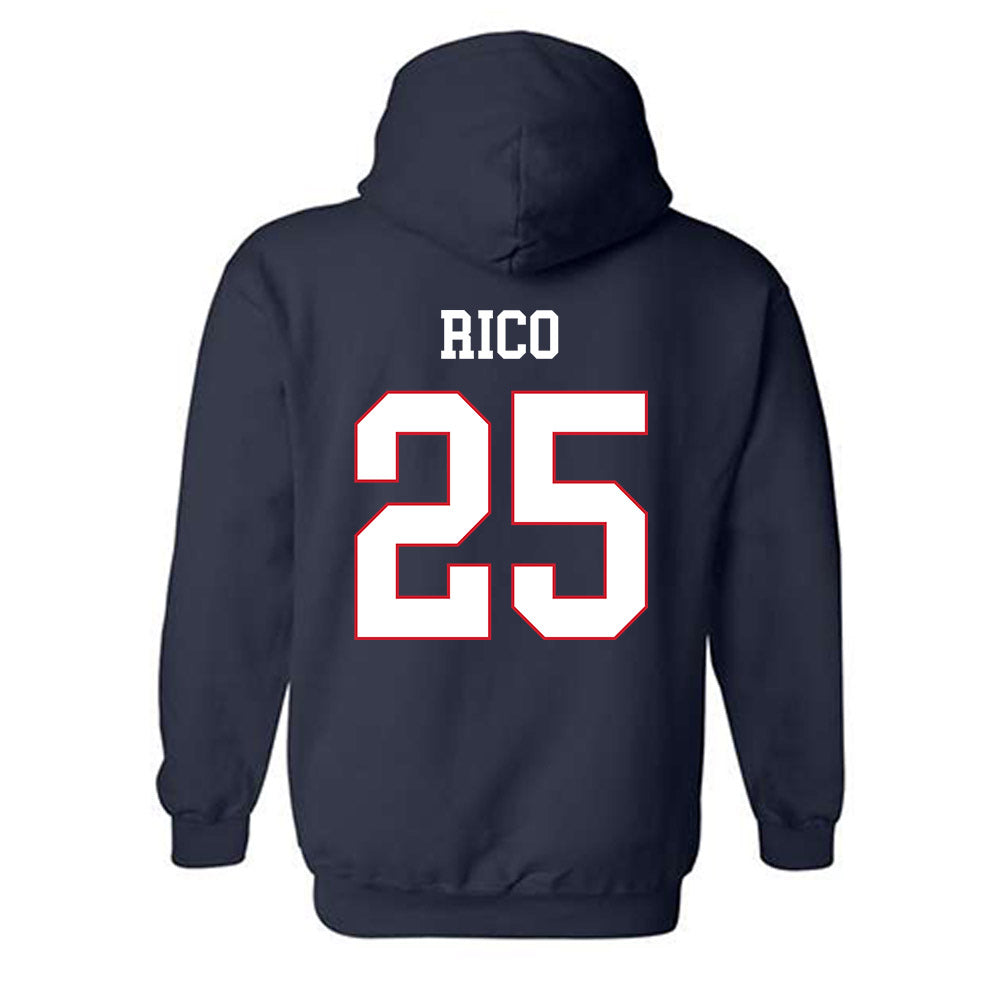 Fresno State - NCAA Baseball : Bo Rico - Generic Shersey Hooded Sweatshirt-1