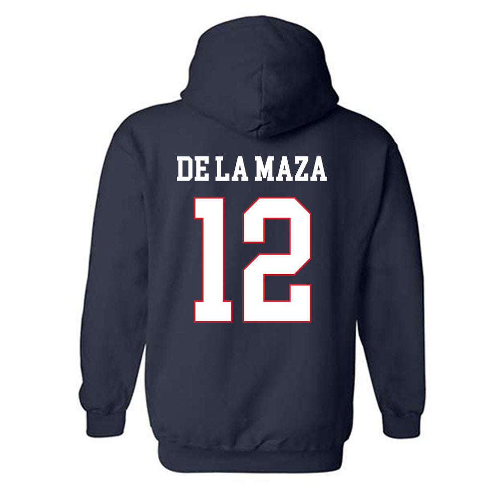 Fresno State - NCAA Baseball : Ryan De La Maza - Generic Shersey Hooded Sweatshirt-1