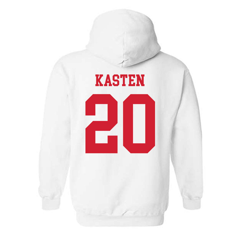 Fresno State - NCAA Baseball : John Kasten - Generic Shersey Hooded Sweatshirt-1