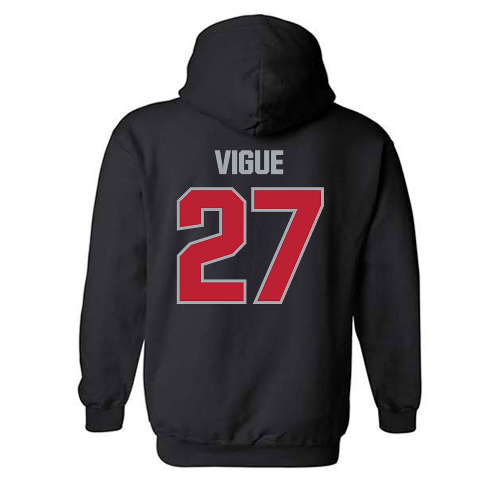 Georgia - NCAA Baseball : Dylan Vigue - Classic Shersey Hooded Sweatshirt-1