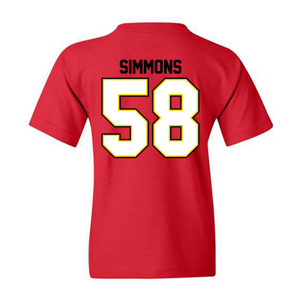 Maryland - NCAA Football : Joshua Simmons - Classic Shersey Youth T-Shirt-1
