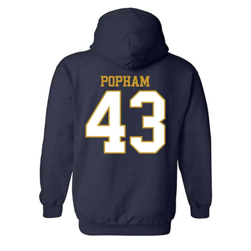 Notre Dame - NCAA Men's Lacrosse : Bo Popham - Generic Shersey Hooded Sweatshirt-1