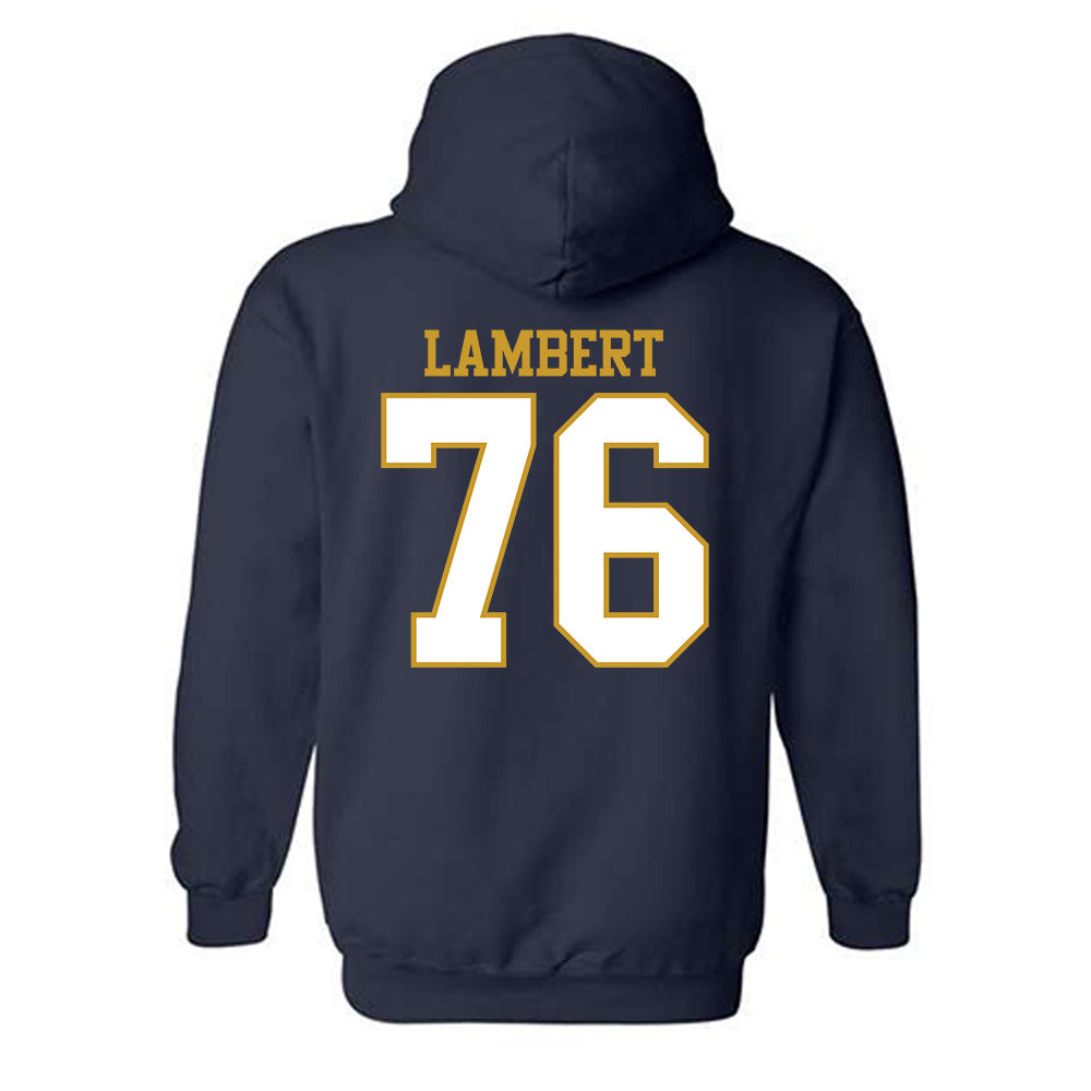 Notre Dame - NCAA Football : Guerby Lambert - Generic Shersey Hooded Sweatshirt-1