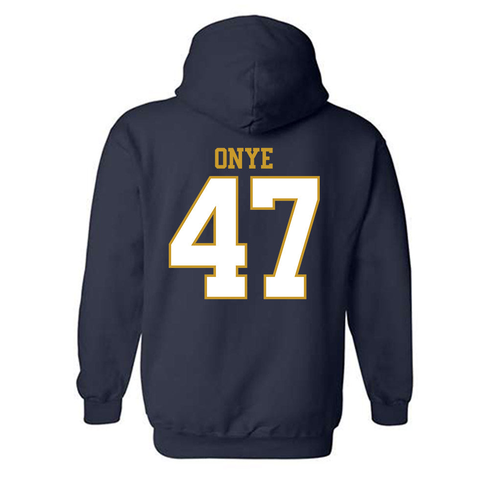 Notre Dame - NCAA Football : Jason Onye - Generic Shersey Hooded Sweatshirt-1