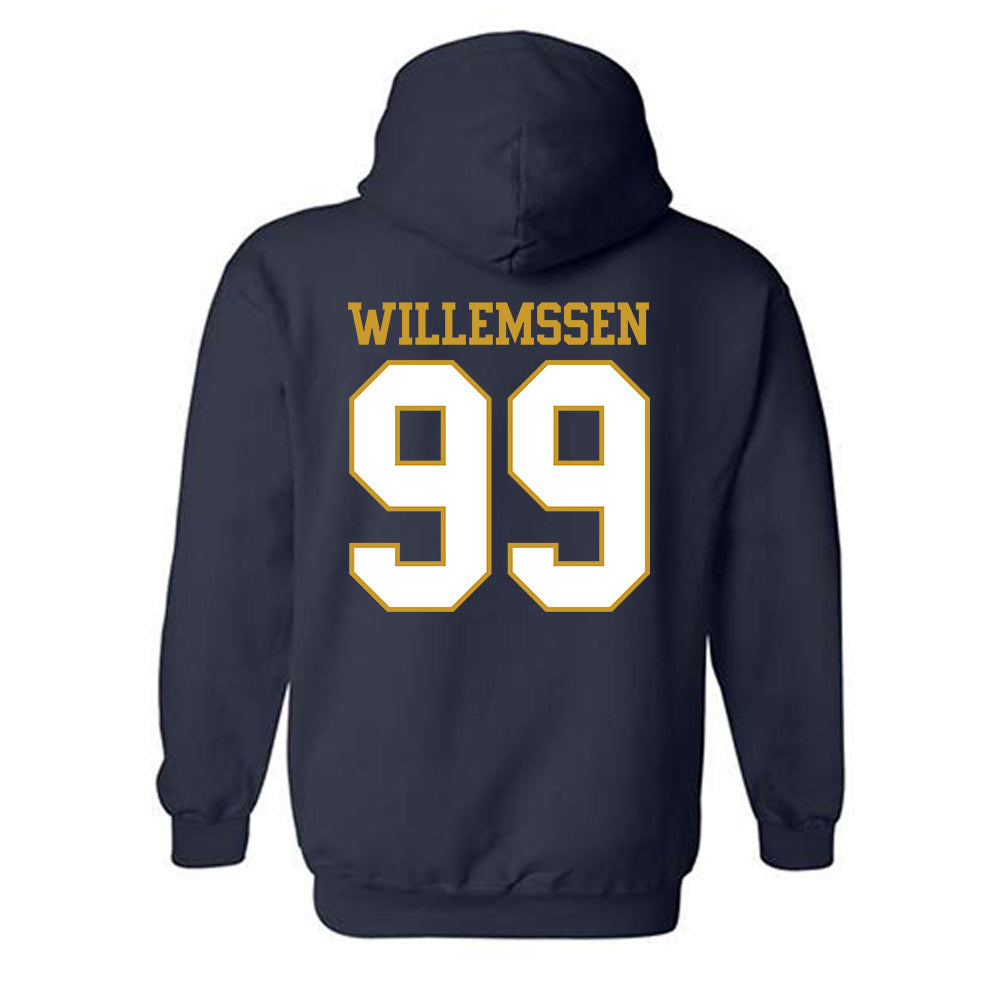 Notre Dame - NCAA Softball : Christina Willemssen - Generic Shersey Hooded Sweatshirt-1