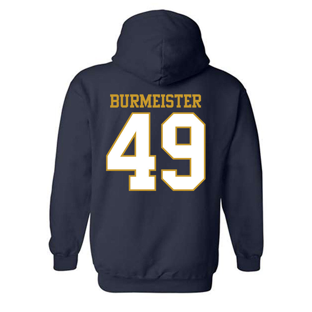 Notre Dame - NCAA Men's Lacrosse : Ben Burmeister - Generic Shersey Hooded Sweatshirt-1