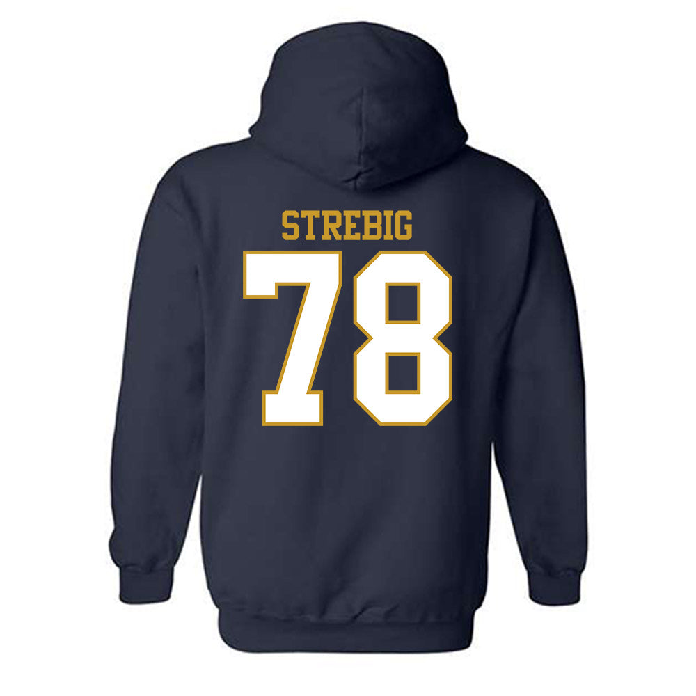 Notre Dame - NCAA Football : Owen Strebig - Generic Shersey Hooded Sweatshirt-1