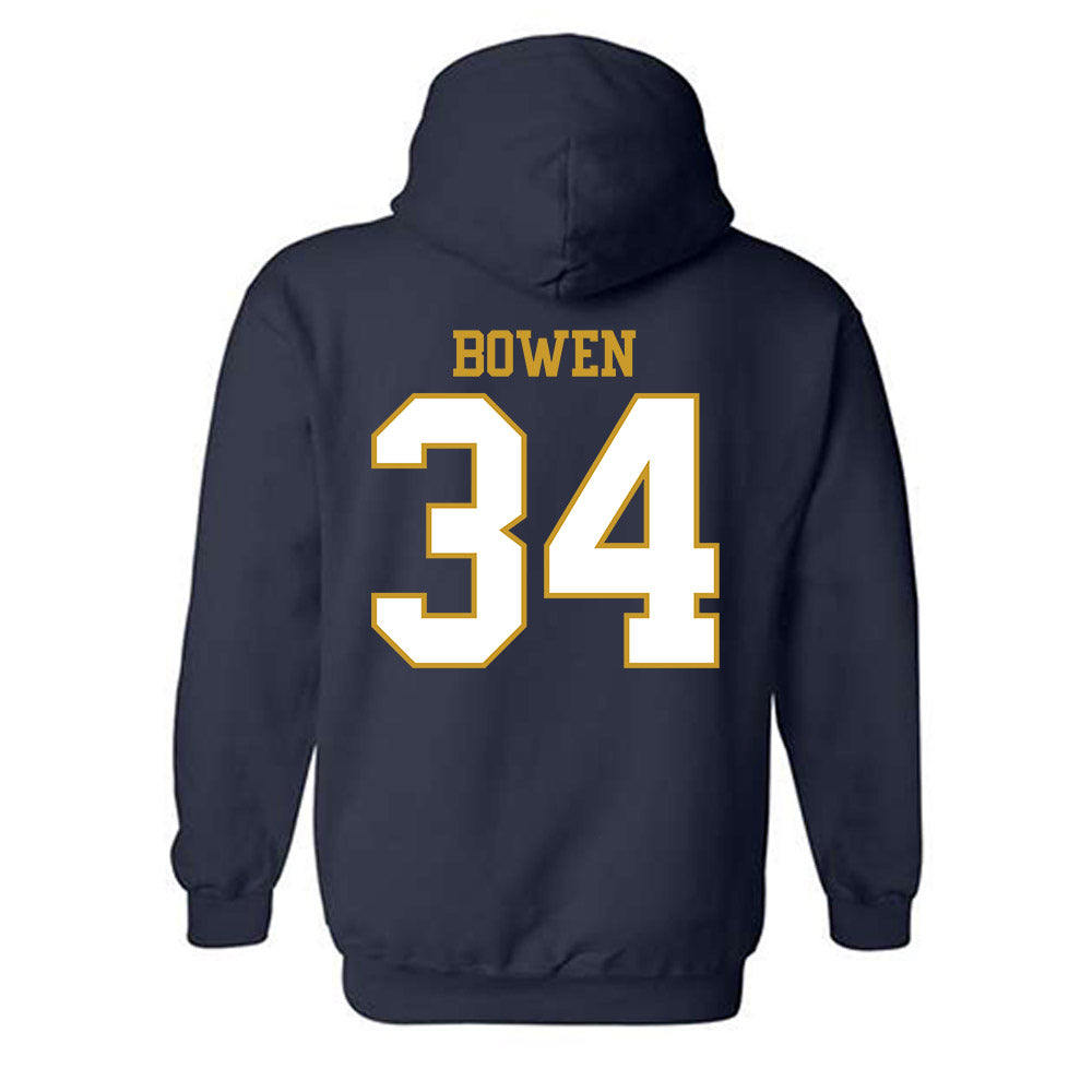 Notre Dame - NCAA Football : Drayk Bowen - Generic Shersey Hooded Sweatshirt-1