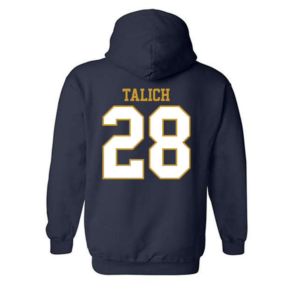 Notre Dame - NCAA Football : Luke Talich - Generic Shersey Hooded Sweatshirt-1