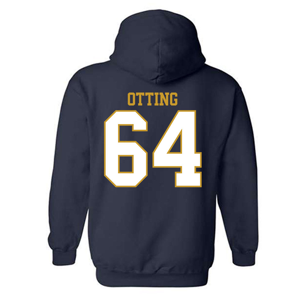 Notre Dame - NCAA Football : Joe Otting - Generic Shersey Hooded Sweatshirt-1