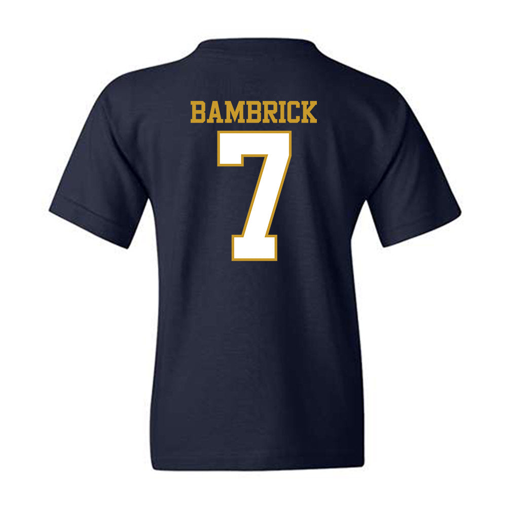 Notre Dame - NCAA Men's Lacrosse : Joey Bambrick - Generic Shersey Youth T-Shirt-1