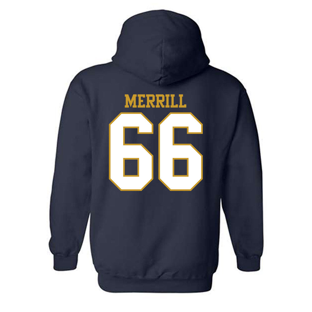 Notre Dame - NCAA Football : Tyler Merrill - Generic Shersey Hooded Sweatshirt-1