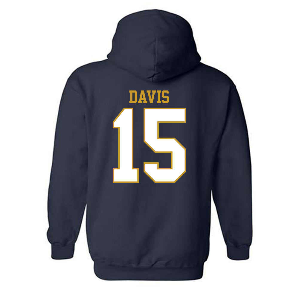 Notre Dame - NCAA Men's Lacrosse : Anderson Davis - Generic Shersey Hooded Sweatshirt-1