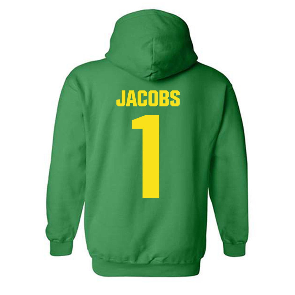 Oregon - NCAA Women's Basketball : Mia Jacobs - Hooded Sweatshirt-1