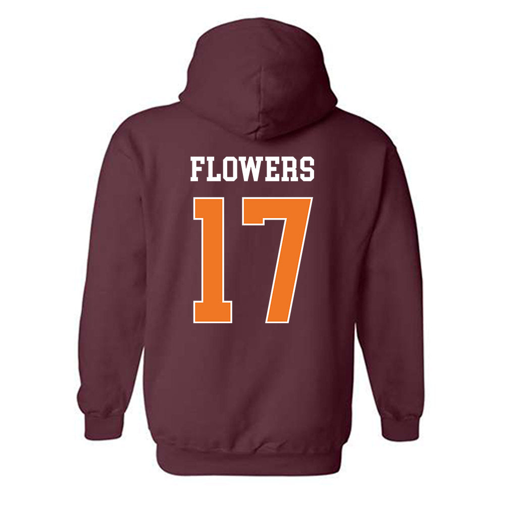 Virginia Tech - NCAA Football : Tyson Flowers - Classic Shersey Hooded Sweatshirt-1