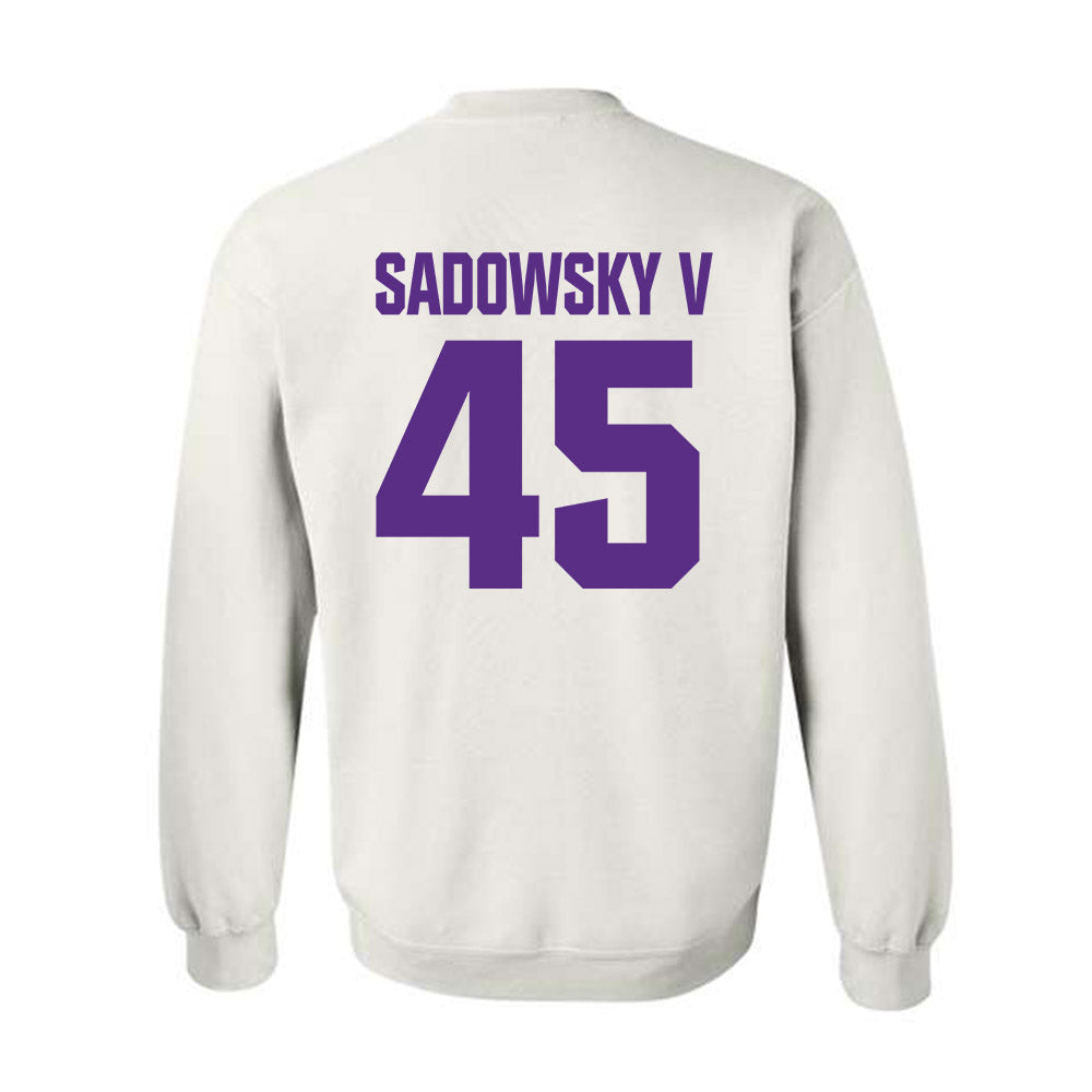 Northwestern - NCAA Football : Jack Sadowsky V - Sports Shersey Crewneck Sweatshirt-1