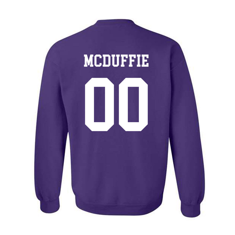 Northwestern - NCAA Football : Jaden McDuffie - Sports Shersey Crewneck Sweatshirt-1