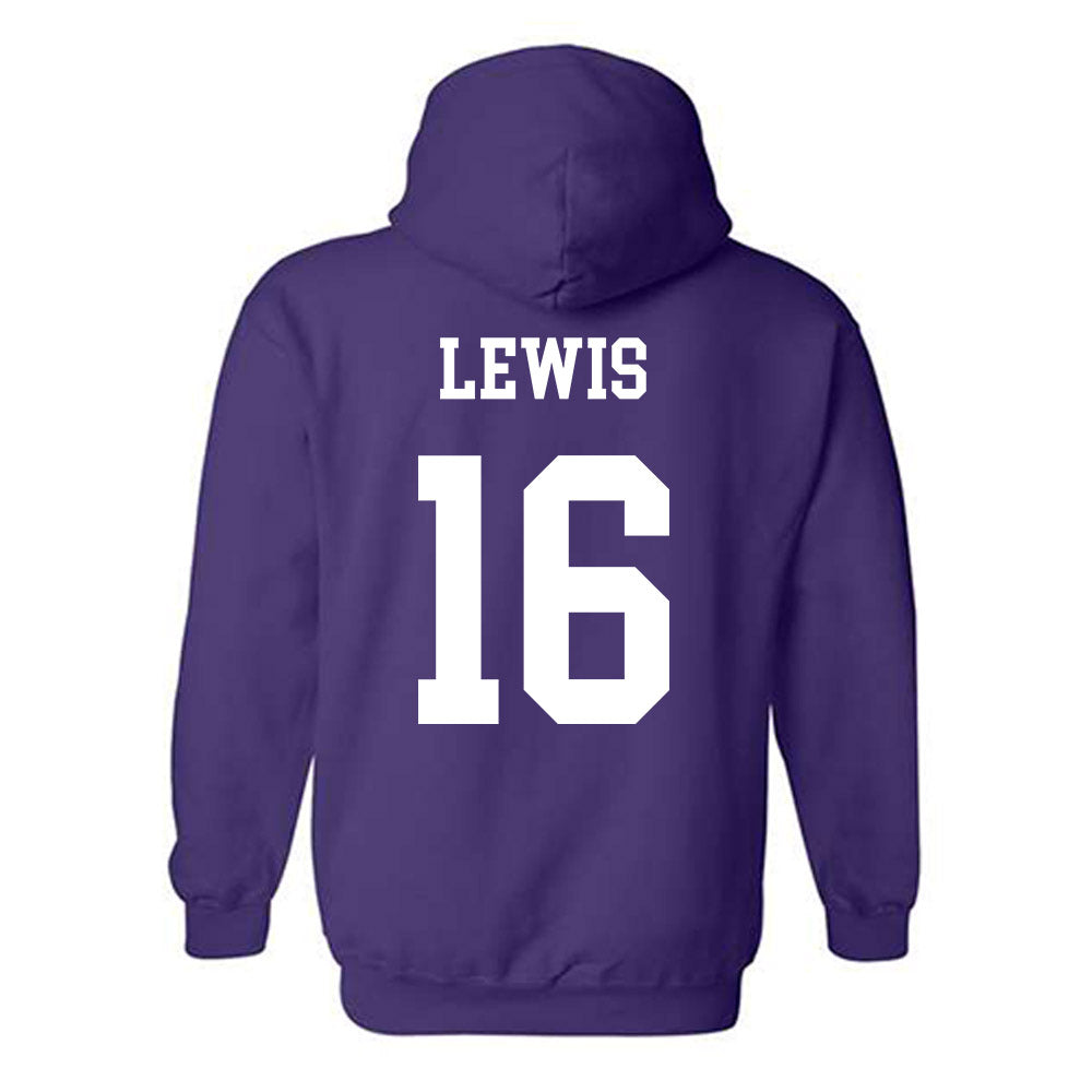 Northwestern - NCAA Football : J.J. Lewis - Sports Shersey Hooded Sweatshirt-1