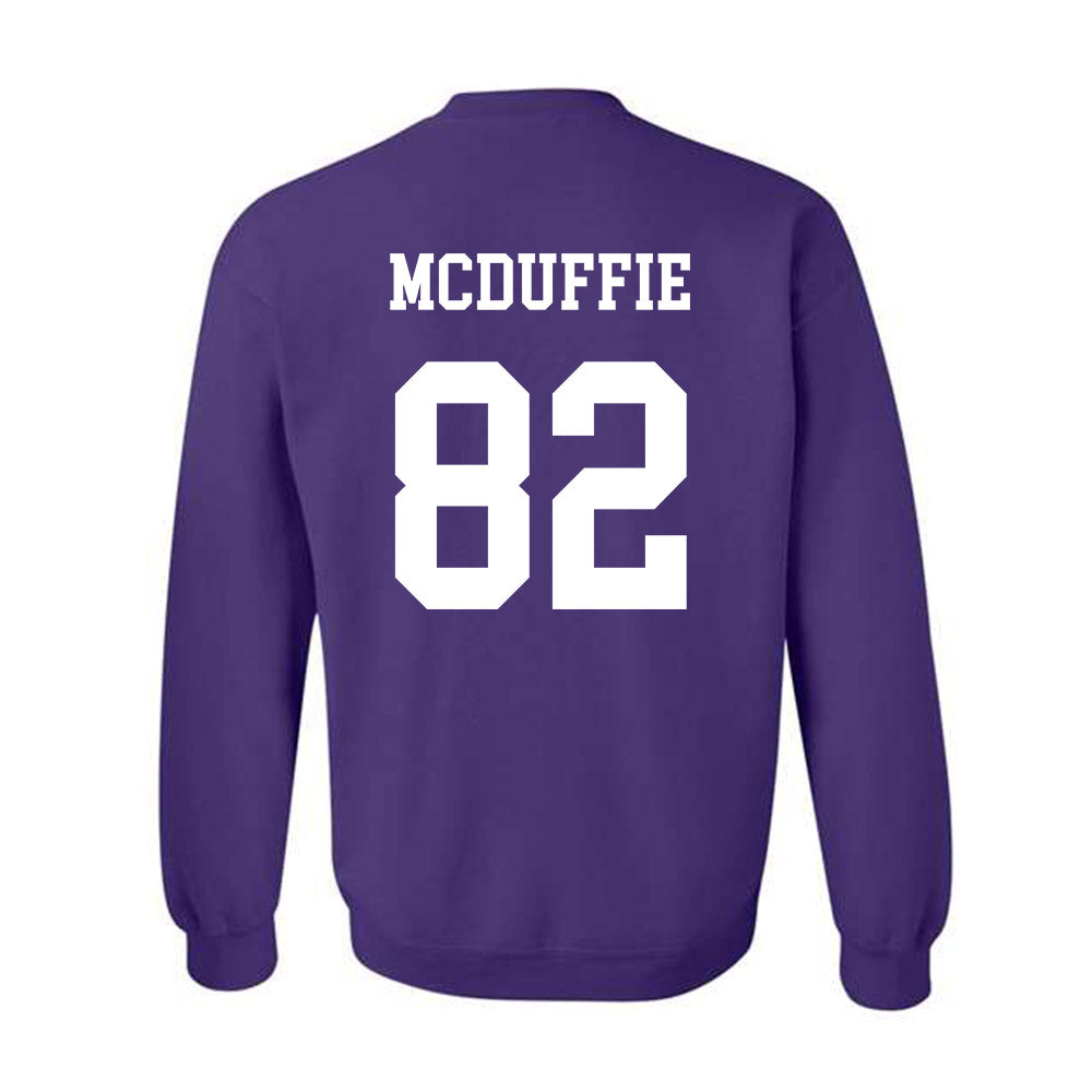 Northwestern - NCAA Football : Jaden McDuffie - Sports Shersey Crewneck Sweatshirt-1