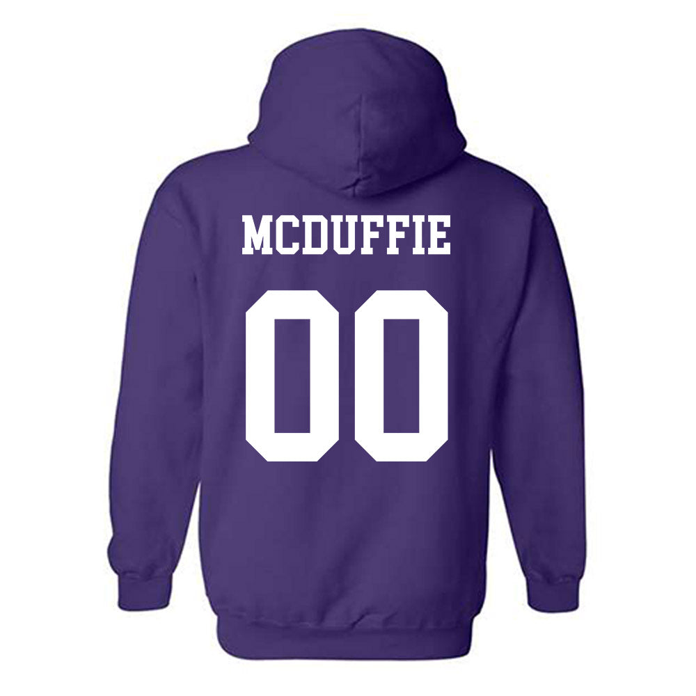 Northwestern - NCAA Football : Jaden McDuffie - Sports Shersey Hooded Sweatshirt-1
