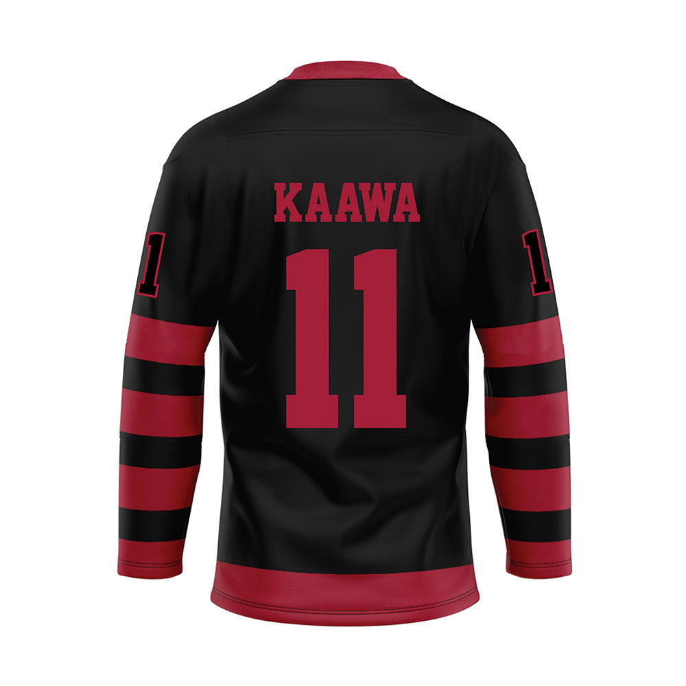 Alabama - NCAA Football : Tayden-Evan Kaawa - Black Hockey Jersey-1