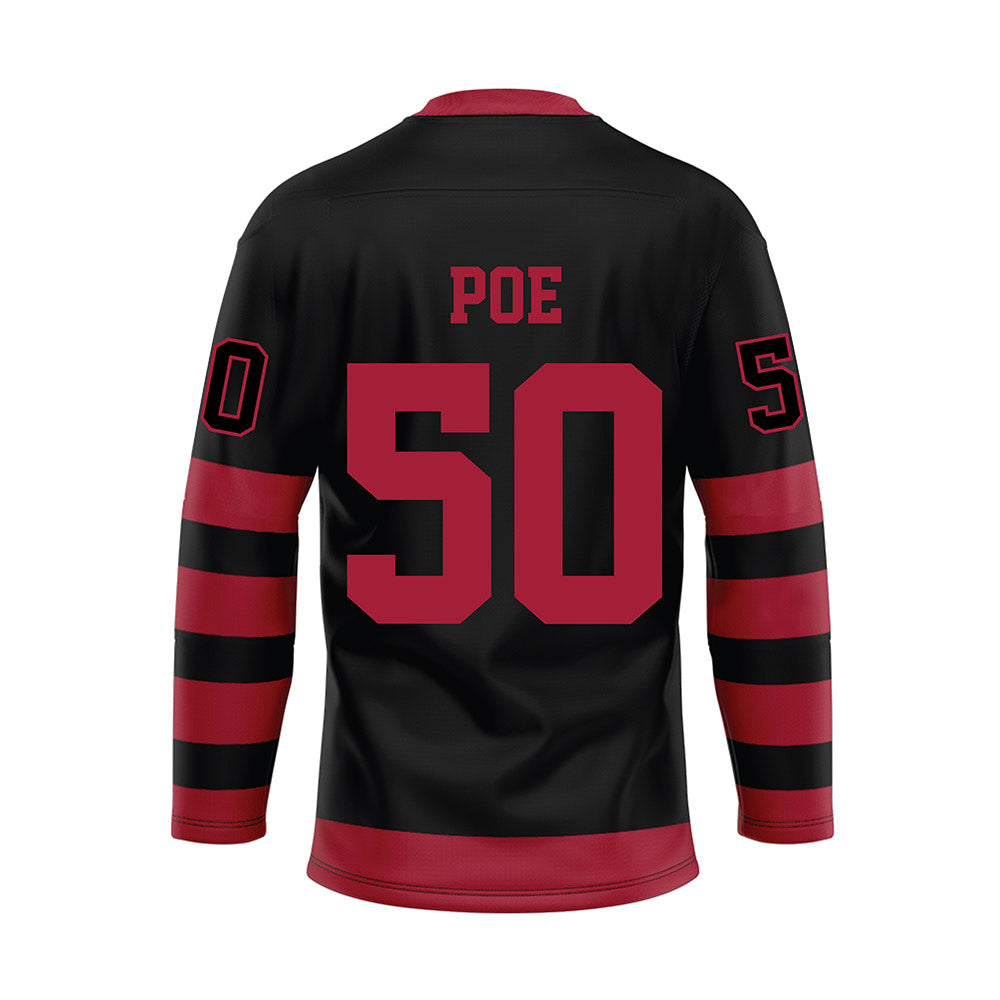 Alabama - NCAA Football : Casey Poe - Black Hockey Jersey-1