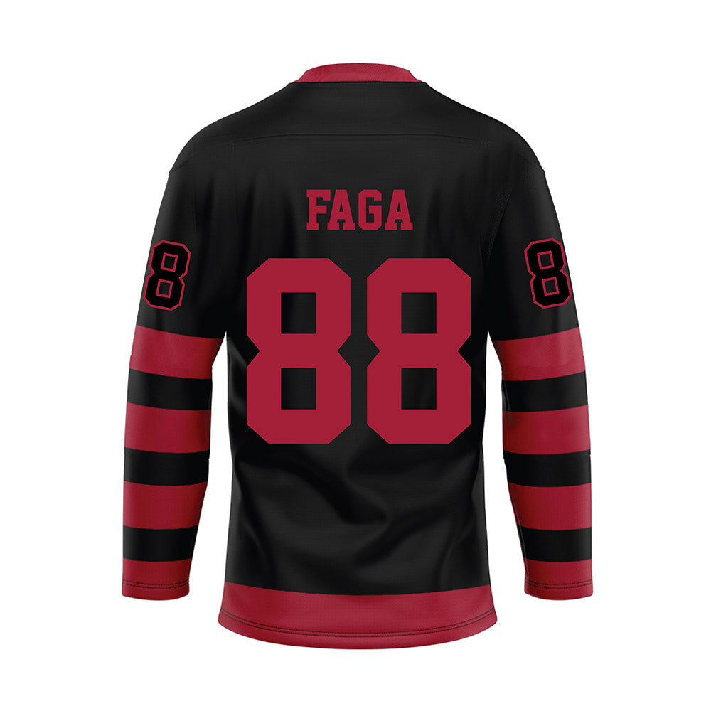 Alabama - NCAA Football : Isaia Faga - Black Hockey Jersey-1