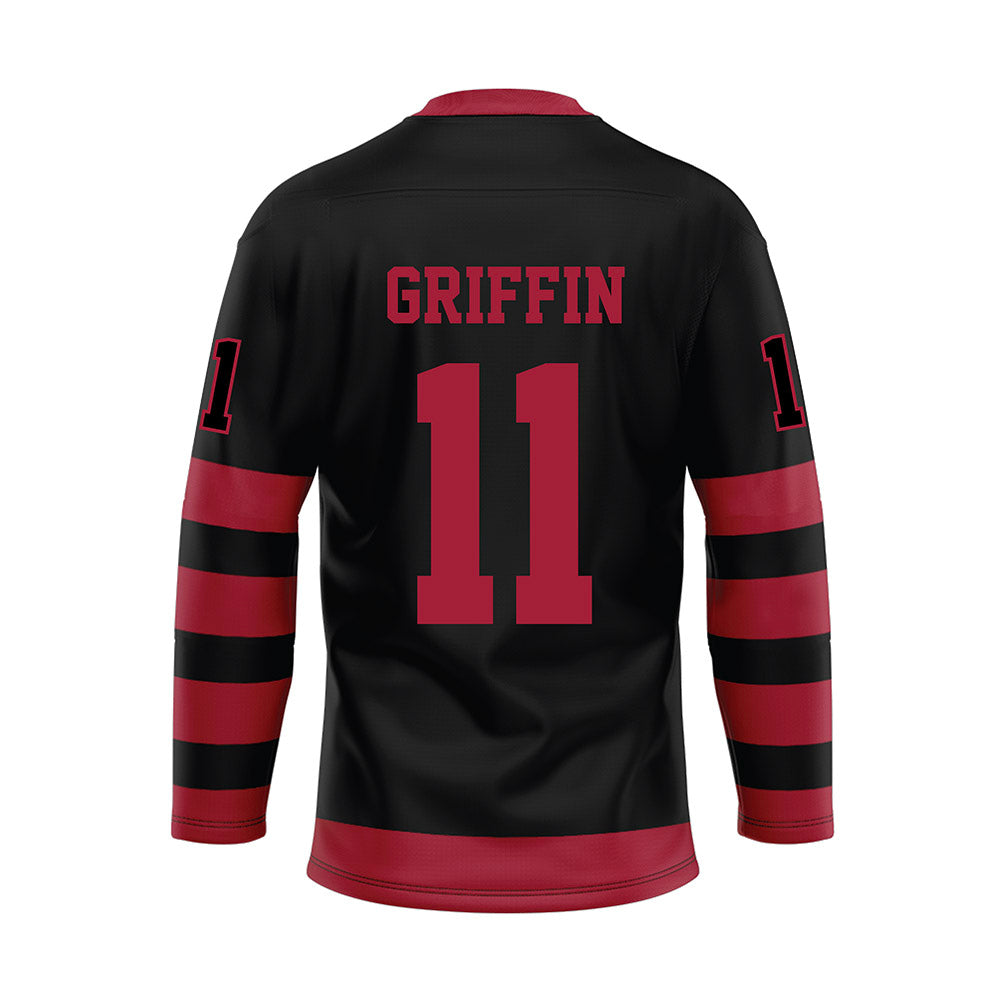 Alabama - NCAA Football : Xavier Griffin - Black Hockey Jersey-1