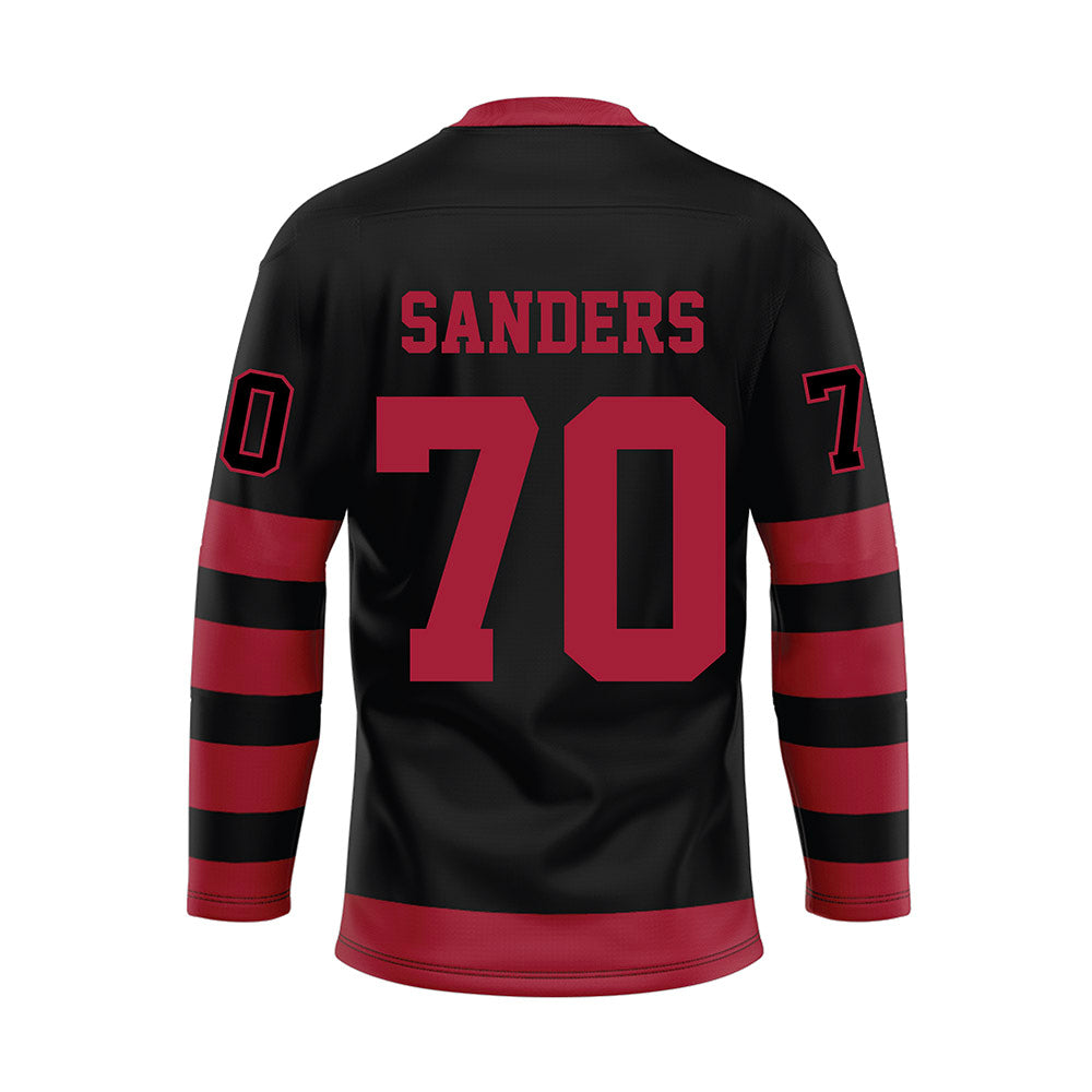 Alabama - NCAA Football : William Sanders - Black Hockey Jersey-1